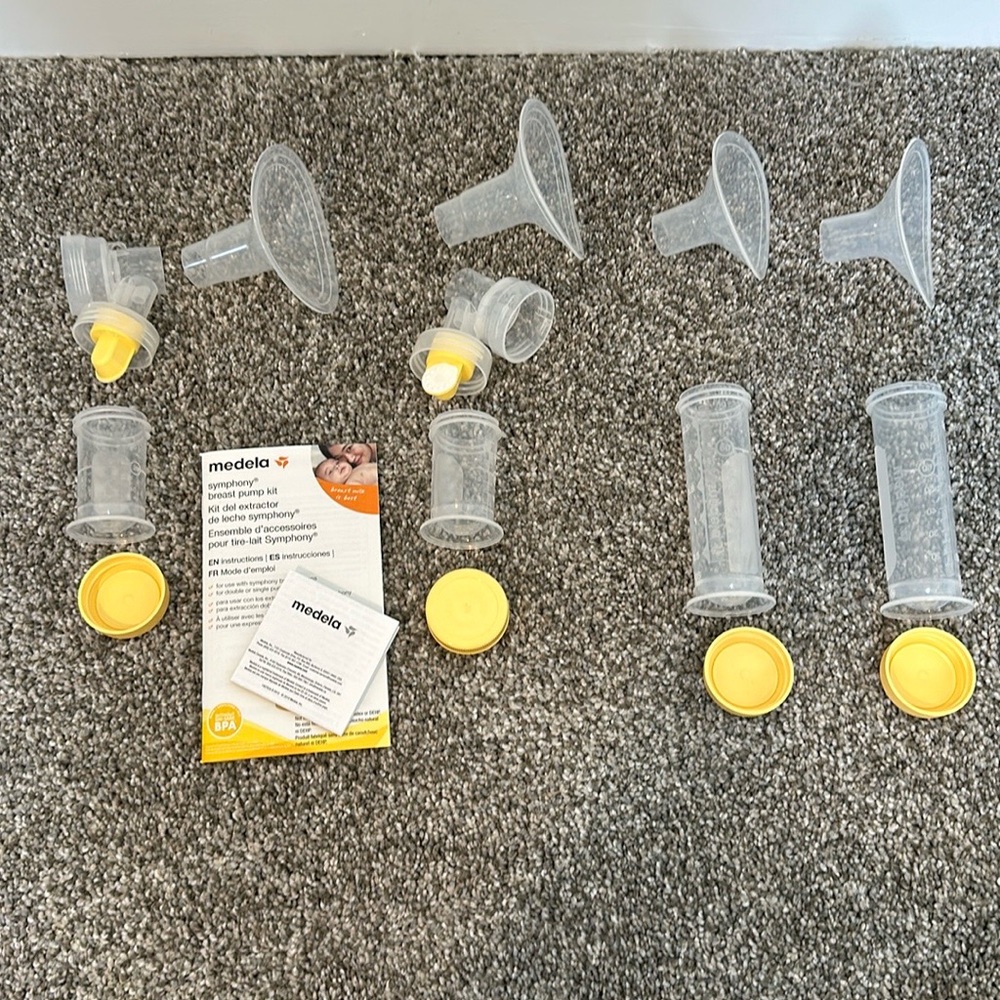 Medela accessories flanges, connector, containers